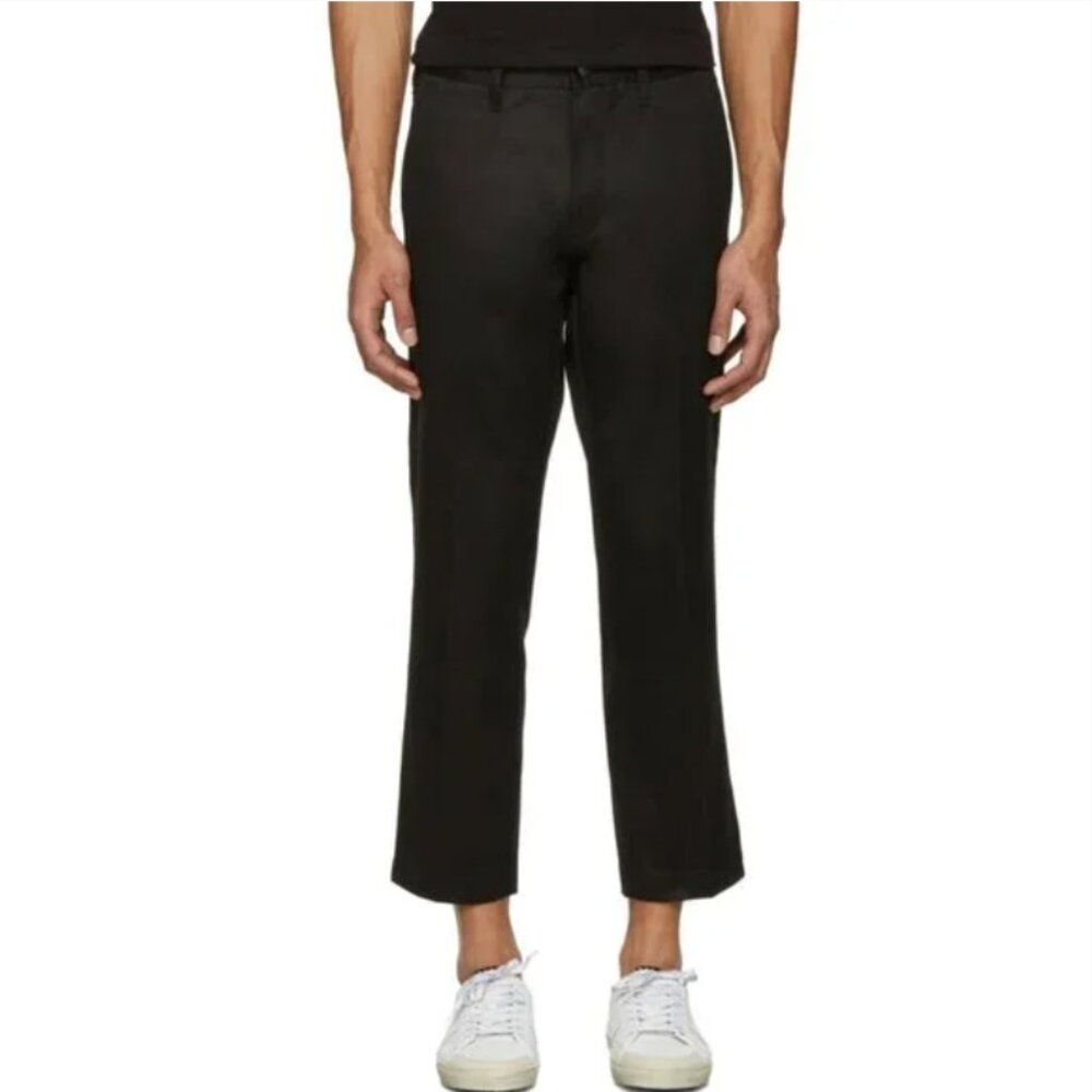 R13 Skinhead Black Straight Leg Trousers Pants Japanese Cotton Men’s Size 30